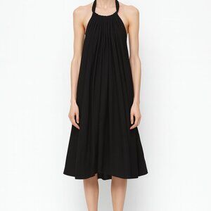 Elan Black Halter Maxi Dress S Minimalist Resort